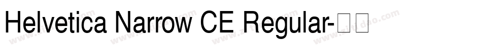 Helvetica Narrow CE Regular字体转换
